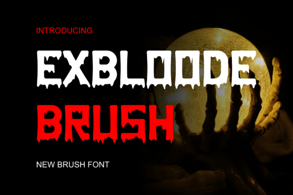 Exbloodebrush: A Bold Display Font That Makes Handmade Products Shine