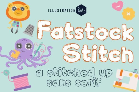 Fatstock Stitch: A Whimsical Display Font for Craft-Led Branding