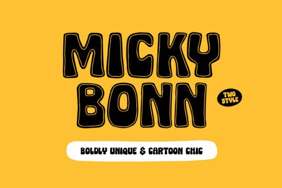 Micky Bonn: A Bold, Friendly Display Font for Small Business Branding