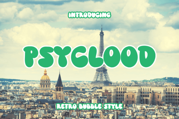 Psyclood: A Playful Retro Bubble Typeface for Digital Brands
