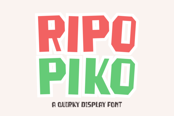 Ripo Piko: A Playful Display Font for Digital Branding