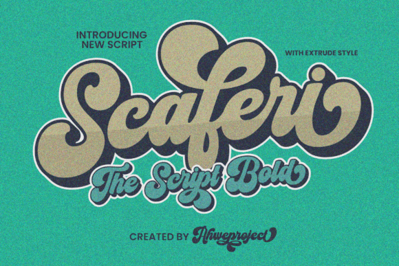 Scaferi: A Retro Script Display Font That Cuts Through the Feed